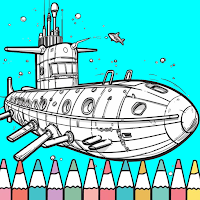 Submarine Coloring Book