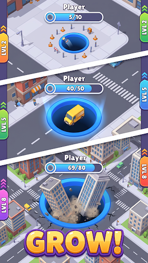 Hole Run: Eat the City Screenshot 0
