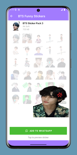 BTS Funny Stickers Screenshot 3
