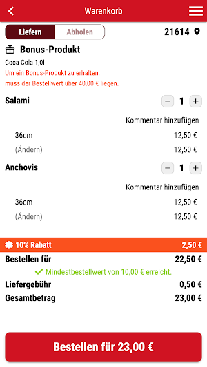 Bux Pizzaservice Screenshot 1