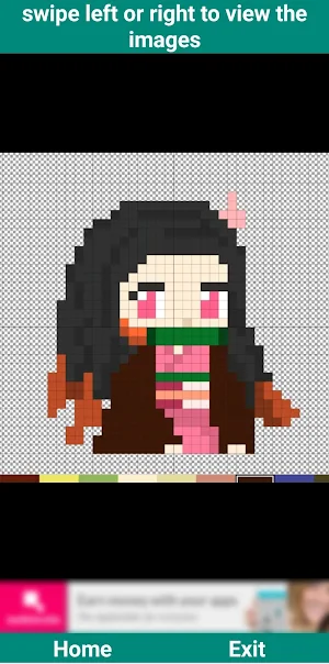 Learn to draw Kimetsu no Yaiba Pixel Art Screenshot 1