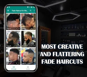 300 Fade Haircut for Black Men Screenshot 1