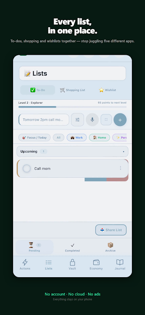 Unutma: Personal Assistant Screenshot 1