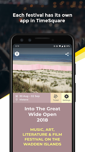 TimeSquare - the app store for festival apps. Screenshot 2
