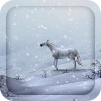 3D White Horse Live Wallpaper
