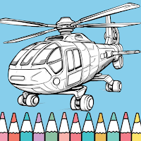 Helicopter Coloring Book