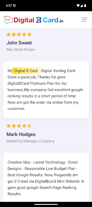 Digital B Card Screenshot 3