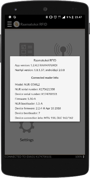 Raamatukoi RFID Screenshot 1