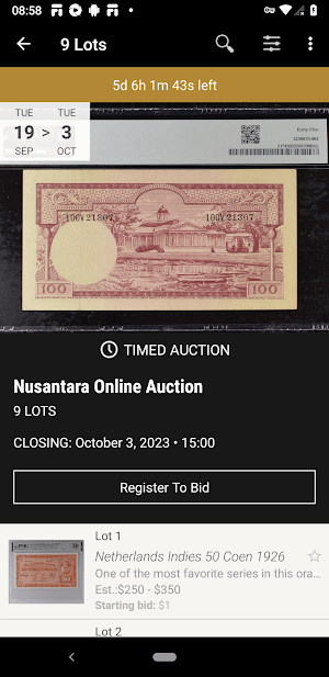 Nusantara Auction Screenshot 1
