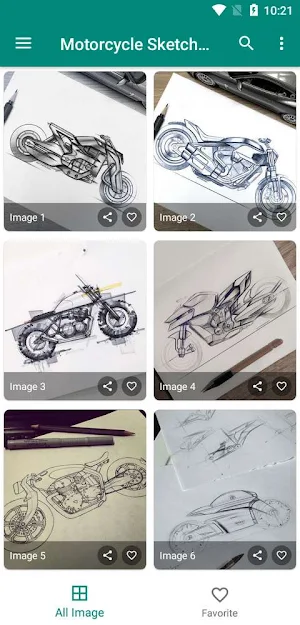 Motorcycle Sketch Drawing Screenshot 0