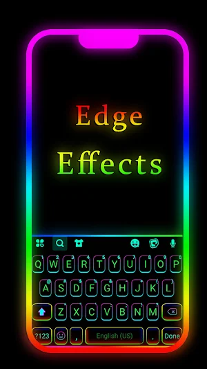 Edge Neon Lighting Keyboard Background Screenshot 2