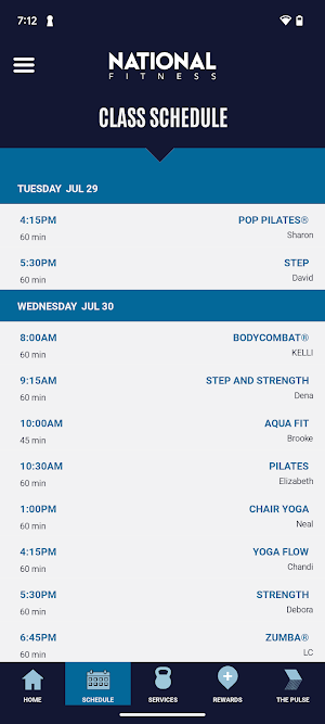 National Fitness Screenshot 2