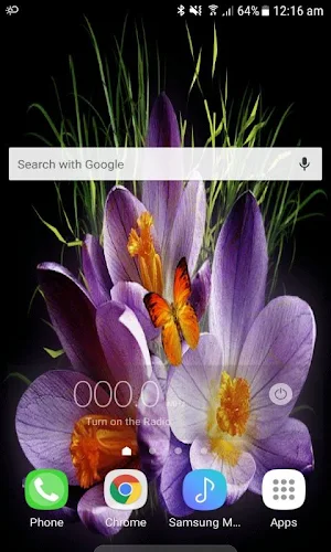 Purple Flowers Butterflies LWP Screenshot 1