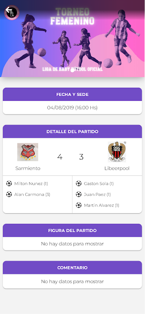 Baby Fútbol Oficial - Femenino Screenshot 3