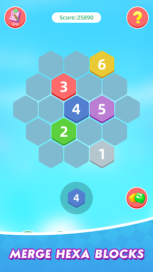 Number Hexa: Merge Puzzle Screenshot 1