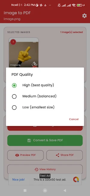 Image to PDF Screenshot 2