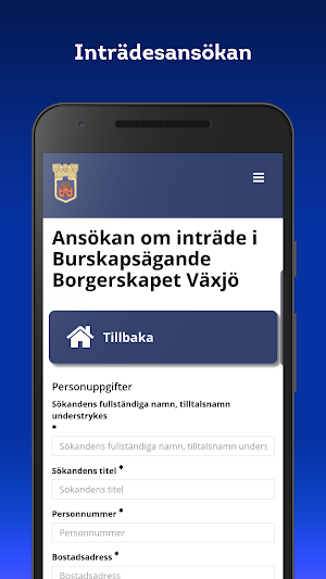 Borgerskapet Växjö Screenshot 2