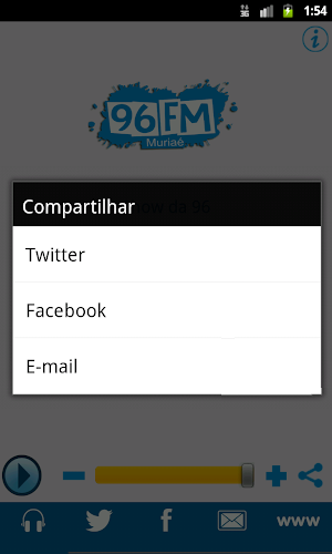 96 FM Muriaé Screenshot 1