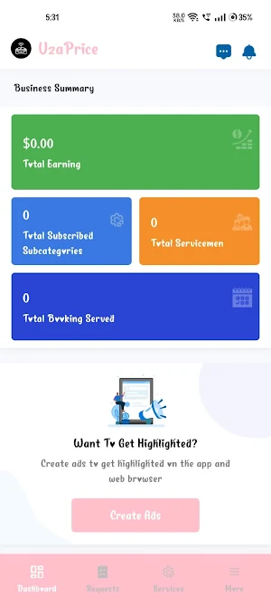 Uzaprice Provider Screenshot 2
