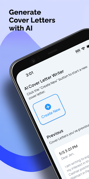 AI Cover Letter Writer Screenshot 0