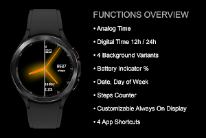 EY06 Orange Glow Watchface Screenshot 2