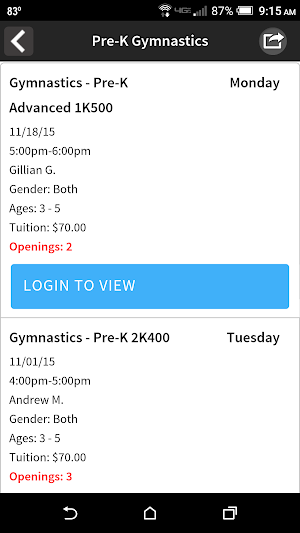 Galaxy Sports Group Screenshot 2