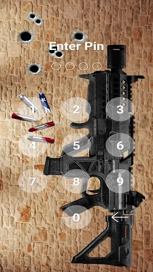 Machine Gun Lock Screen Screenshot 2