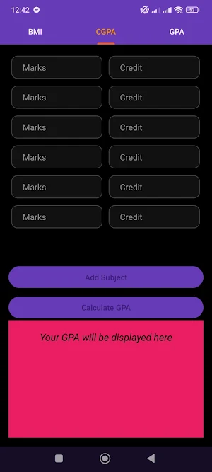 Simple Grade Calculator Screenshot 2
