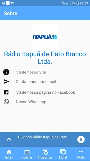 Rádio Itapuã 890 AM Screenshot 3