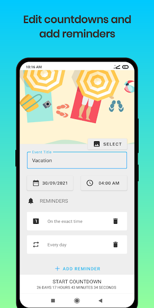 Countdown App : Track Events with Countdown Widget Screenshot 2