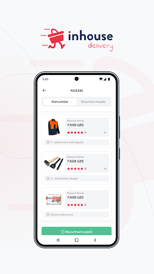 InHouse Delivery Screenshot 2