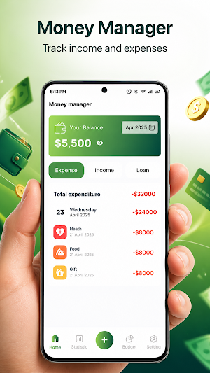 Daily Money Manager Screenshot 0
