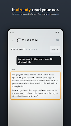 Fixiom: AI Mechanic & OBD2 Screenshot 0