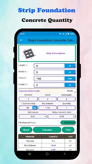 Concrete Calculator PRO Screenshot 2