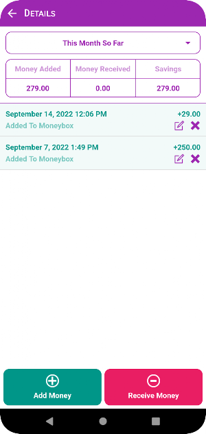 Moneybox Screenshot 2