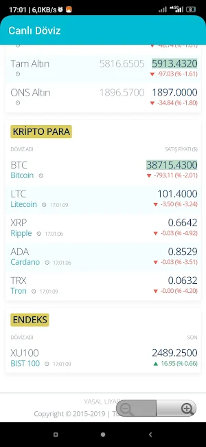 Canlı Döviz ,Altın Fiyatları Screenshot 1