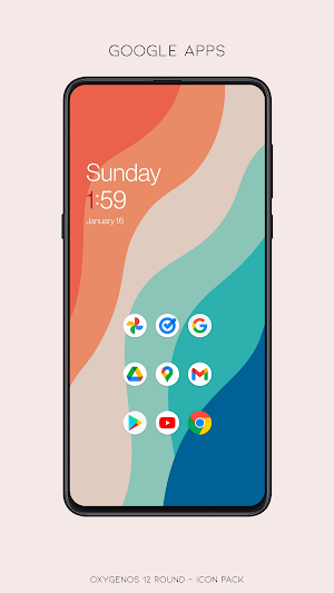 OxygenOS 12 round - icon pack Screenshot 1