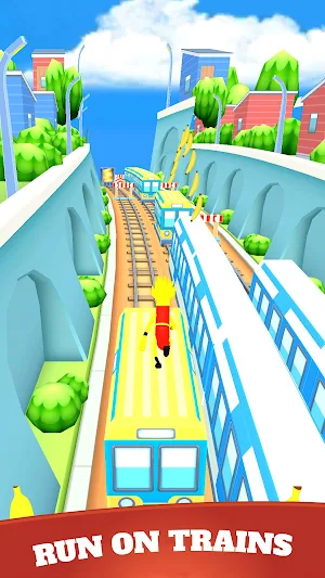 Subway Banana Dash: Surf of heroes in railway Screenshot 3