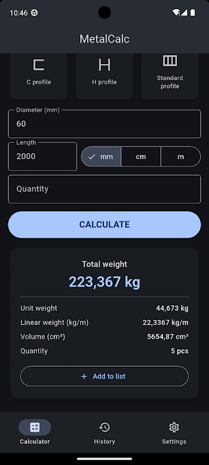 MetalCalc Screenshot 2