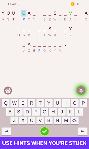 Cryptogram Word Puzzles Screenshot 2