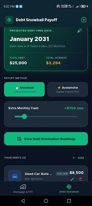Mortgage & Debt Payoff Planner Screenshot 0