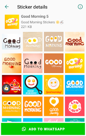 Good Morning and Good Night Stickers for WhatsApp Screenshot 2