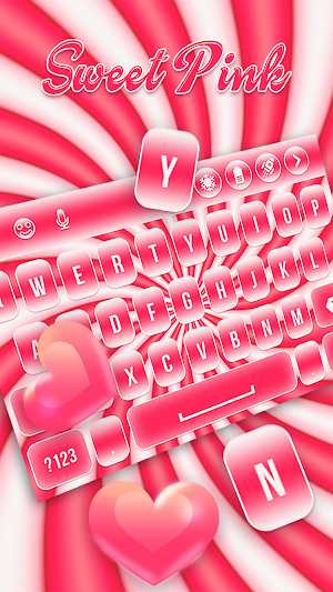 Sweet Pink Keyboard Screenshot 1