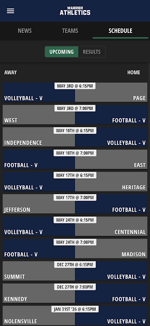 LRCA Athletics Screenshot 2