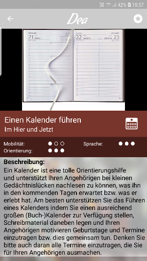 DEA - App for relatives of patients with dementia Screenshot 3