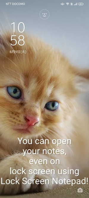 Lock Screen Notepad Screenshot 0