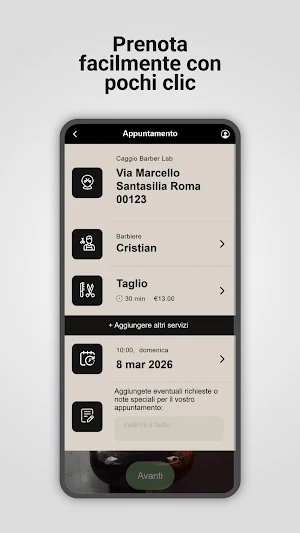 Caggio Barber Lab Screenshot 2