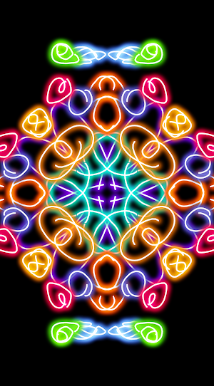 Glow Magic - Doodle kaleidoscope Screenshot 1