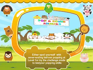 Balloons Animal Sounds Popping Screenshot 1