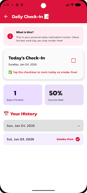 Smoking Quit Tracker Screenshot 2